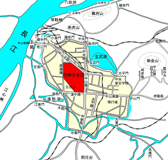1937年南京城周辺地図
