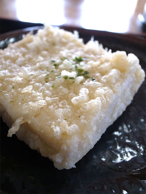 150219大釜うどん-高野豆腐の天ぷら