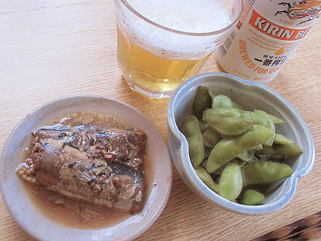 枝豆と魚