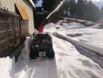 作業場の除雪作業