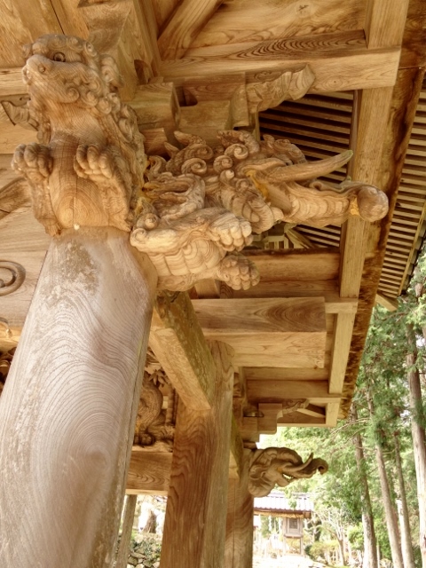 赤淵神社　楼門の彫刻