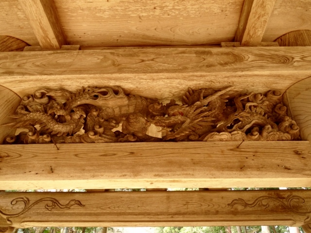 赤淵神社　楼門の彫刻
