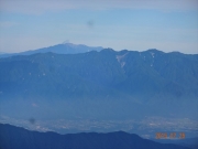 山頂から中央アルプス群と御嶽眺望