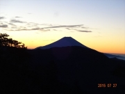 当日朝４時半キャンプ地から富士山