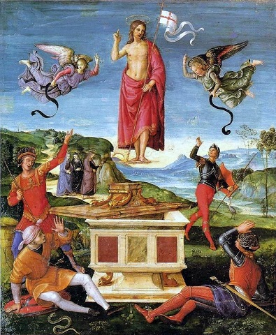 『キリストの復活』　ラファエロ・サンティ